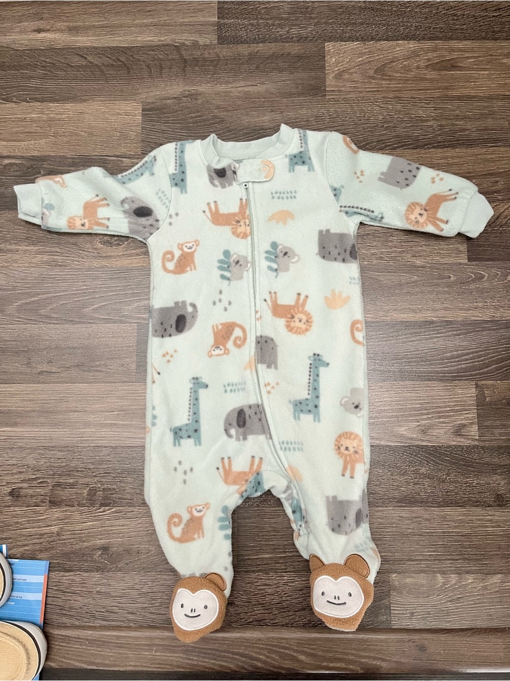 2/$15 or 3/$20 Animal Print Footed One-Piece Pajamas